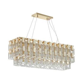 Люстра E14 10*40W BUCKLE золотой/стекло ODEON LIGHT