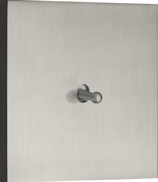 Donel N96 выключателя звонкового типа на 1 тумблер, Каплевидный, 10AX 250V, Вороненая сталь, серия DT