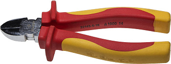 Бокорезы "ПРОФИЭЛЕКТРИК", диэлектрические, двухкомп маслобензостойкая рукоятка, высоковольтные до ~1000В, 160мм, Профессионал 22145-5-16 ЗУБР