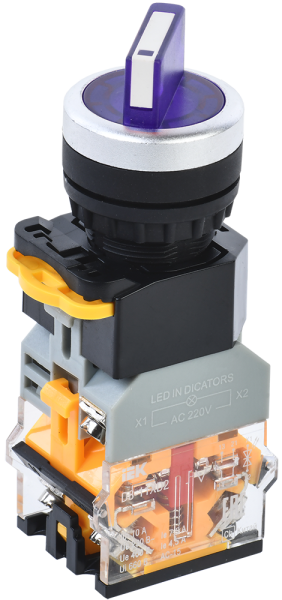 Переключатель D8-11XD2 на 2 положения 1з+1р с подсветкой синий IEK