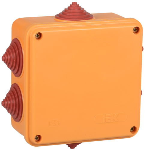 Коробка распаячная огнестойкая ПС 100х100х50мм 6P 6мм2 IP55 6 вводов IEK