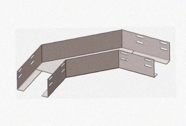 Лоток угловой замковый перфорированный КГЗ 75х65-90 УХЛ1 поворот на 90, горячее цинкование, S1,0