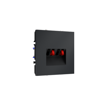 Розетка акустическая встраиваемая Voltum S70 4-местная, (графит)