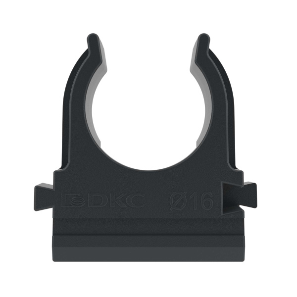 Держатель с защелкой, д.16мм, черный DKC