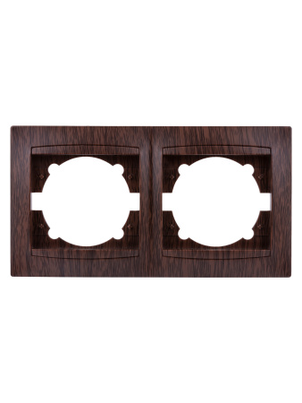 Рамка 2-х постовая горизонтальная венге "Лама" TDM