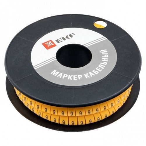 Маркер кабельный 4,0 мм2 "9" (500 шт) (ЕС-2) PROxima EKF фото 2