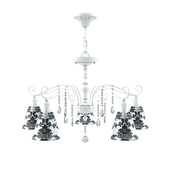 Люстра 5*E14 40Вт Матовый Белый IP20 Provence 15 E4-05-WM-LMP-O-2-CRL-E4-05-TR-DN Maytoni