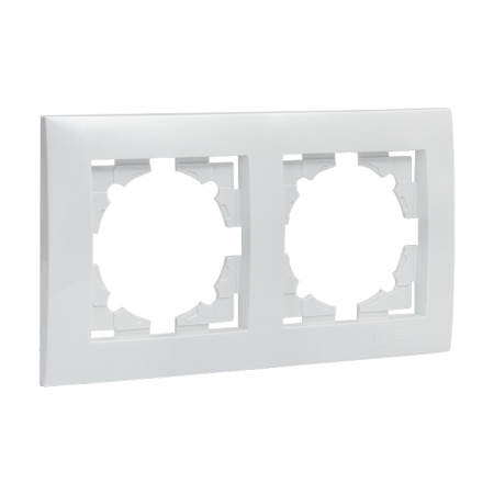 Валенсия Рамка 2-местная белая EKF