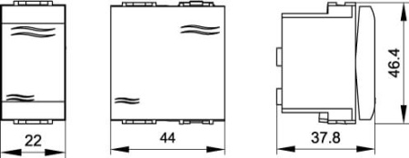 Выключатель, белый, 1мод. DKC