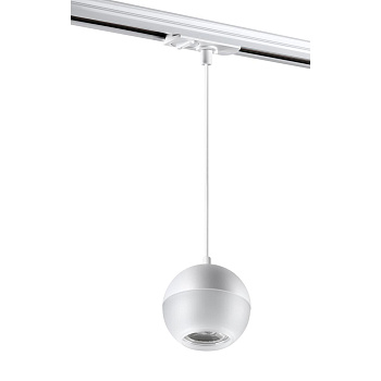 Св-к трековый однофазный,провод 1м IP20 GU10 9W 220V GARN белый NOVOTECH