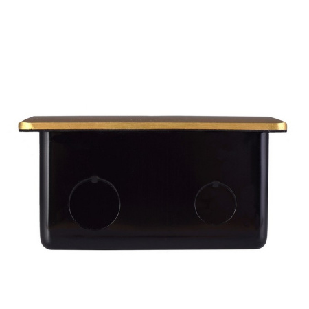 Выдвижной горизонтальный модуль RocketSocket в пол для розеток Livolo 2 поста, латунь