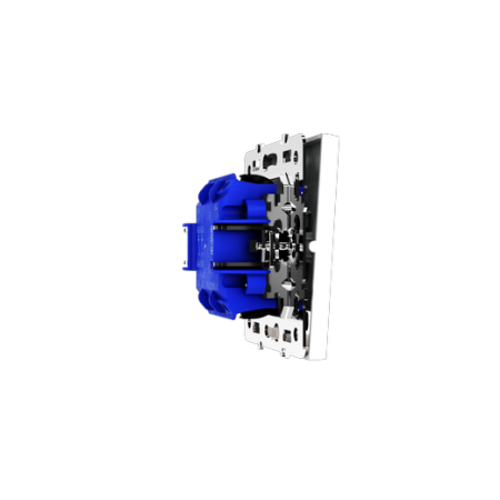 Выключатель встраиваемый Voltum S70 двухклавишный с подсветкой 10А, (белый матовый)