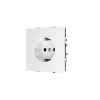 Розетка встраиваемая Voltum S70 с заземлением 16А, (белый глянцевый)