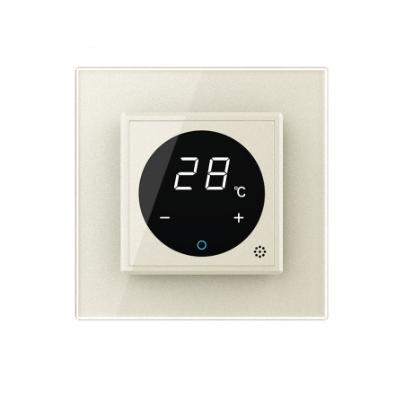 Терморегулятор пола 16А, сенсорное управление, датчик воздуха, 1 пост, цвет жемчужный Livolo