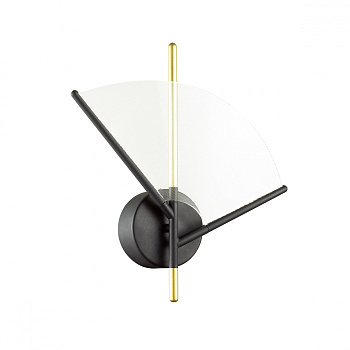 Св-к св/д Бра 7W 220V черный/золотой/прозрачный L-VISION ODL20 7 ODEON LIGHT