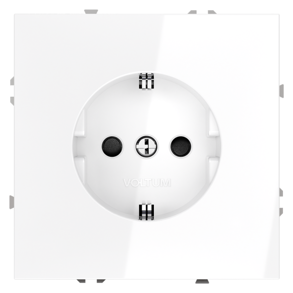 Розетка встраиваемая Voltum S70 с заземлением и защитными шторками, 16А, (белый глянцевый) Розетка встраиваемая Voltum S70 с заземлением и защитными шторками, 16А, (белый глянцевый)
