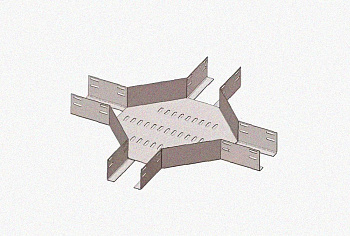 Лоток крестообразный глухой КМГ 400х80 УХЛ1, горячее цинкование S1,5