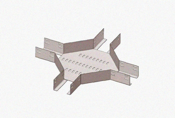 Лоток крестообразный глухой КМГ 400х80 УХЛ1, горячее цинкование S1,5