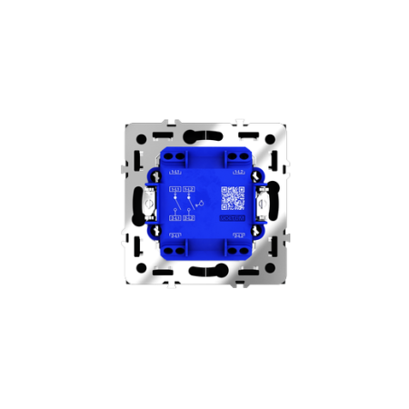 Выключатель с самовозвратом встраиваемый Voltum S70 двухклавишный 10А, (черный матовый)