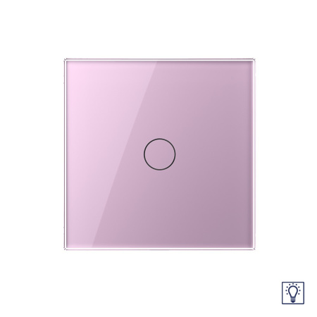 Сенсорный диммер 1 клавиша 1 пост Розовый Livolo