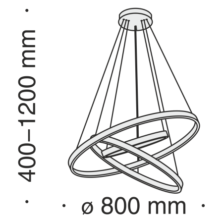 Подвесной светильник 115Вт 4000K Черный IP20 Rim MOD058PL-L100B4K Technical
