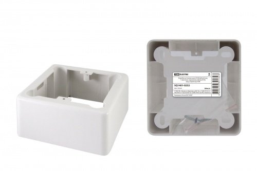 Коробка установочная ОП 85х85х42 мм, 1-местная, подъемная, белая, IP20, инд. штрихкод TDM фото 2