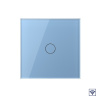 Сенсорный радиоуправляемый выключатель 1 клавиша 1 пост Синий Livolo