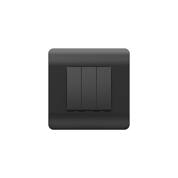 Переключатель 3-клавишный 10А, черный NEW3-E CHINT