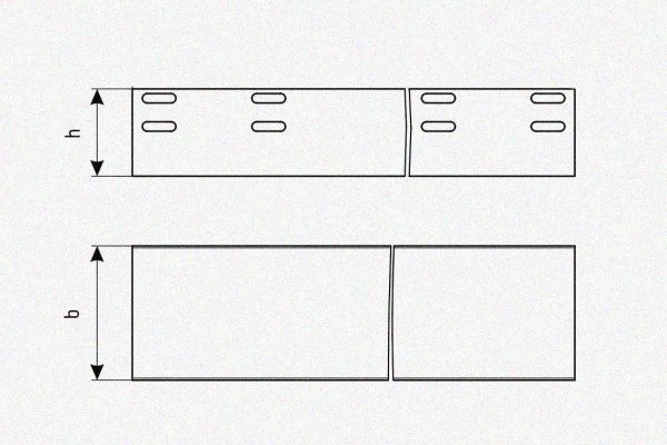 Лоток глухой ЛМГ 400х150х2000 УТ1,5, горячее цинкование S1,5