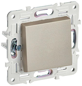 SKANDY Выключатель 1-клавишный проходной 10А SK-V02Sh шампань IEK