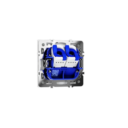 Розетка компьютерная встраиваемая Voltum S70 двойная RJ45+RJ45 КАТ.6, (белый матовый)