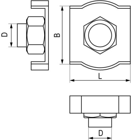Соединитель (зажим) для троса одинарный (Simplex) 4 мм DKC