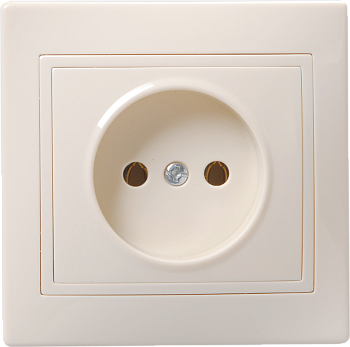 Розетка 1-местная РС10-2-ККм без з/з без защитной шторки 10А КВАРТА кремовый IEK