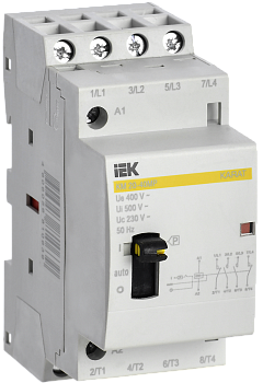 Контактор модульный с ручным управлением КМ20-40МР AC KARAT IEK