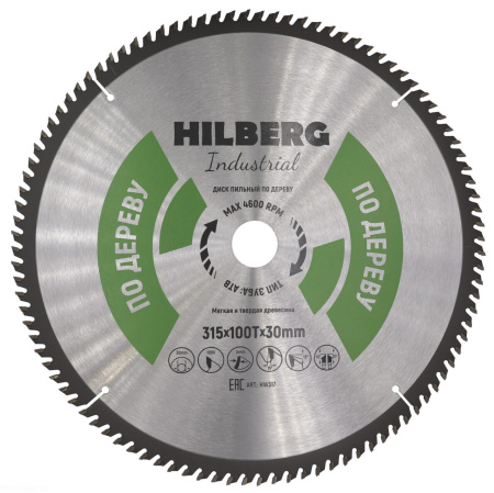 Диск пильный Industrial Дерево 315*30*100Т HW317 Hilberg