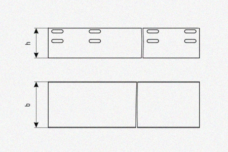 Лоток глухой ЛМГ 400х80х2000 У3, окрашенный, S1,5