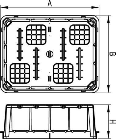Коробка ответвительная прямоуг. для твердых стен, IP40, 118х96х50мм DKC