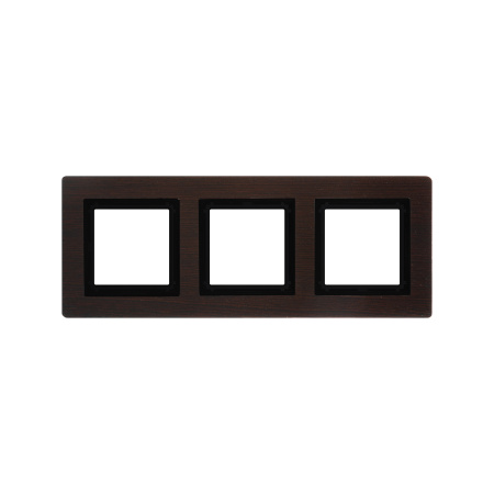 Рамка из натурального дерева, "Avanti", венге, 3 поста (6 мод.) DKC