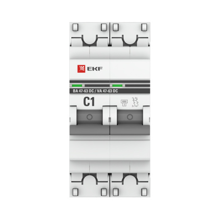 Выключатель автоматический ВА МОД 2П 1А С 6кА ВА 47-63 DC PROxima EKF