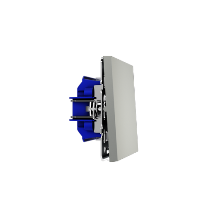 Выключатель встраиваемый Voltum S70 одноклавишный 10А, (сталь)