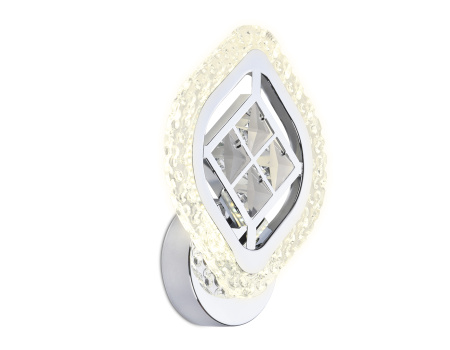 Настенный светодиодный светильник с хрусталем FA279 CH хром 12W 240*170*60 Ambrella Light