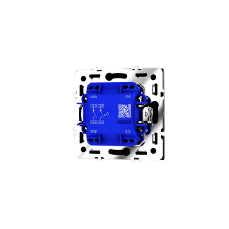 Выключатель с самовозвратом встраиваемый Voltum S70 двухклавишный 10А, (черный матовый)