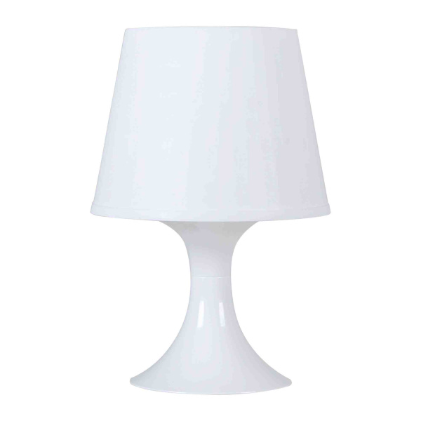 12-117 Светильник декоративный, настольный, пласт. корп., пласт. плафон, 1хЕ14 15Вт, 220В, белый, Ø195х280мм APEYRON