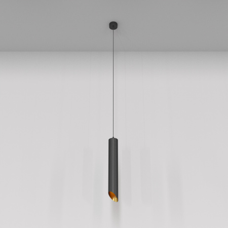 Подвесной светильник 1*GU10 12Вт Черный с Золотом IP20 Pendant P044PL-01-40GU10-B Technical Maytoni