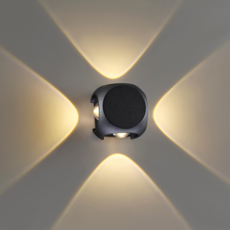 Настенный св-к IP54 LED 8W 716Лм 3200K MIKO черн/металл ODEON LIGHT