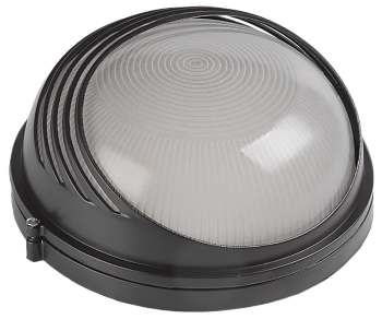 Светильник НПП1307 круг ресничка 60Вт IP54 черный IEK