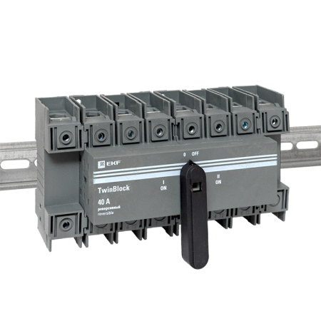 Рубильник 40A 4П реверсивный c рукояткой для прямой установки TwinBlock EKF