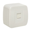 Минск Розетка Phone 1-местная ОП белая Basic EKF