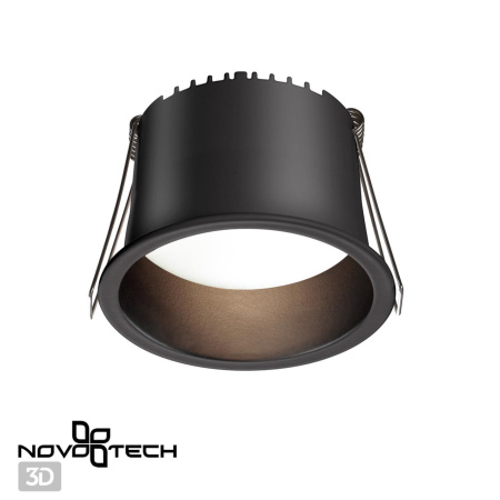 Св-к встр.св/д IP20 LED 4000К 9W 220V TRAN черный NOVOTECH