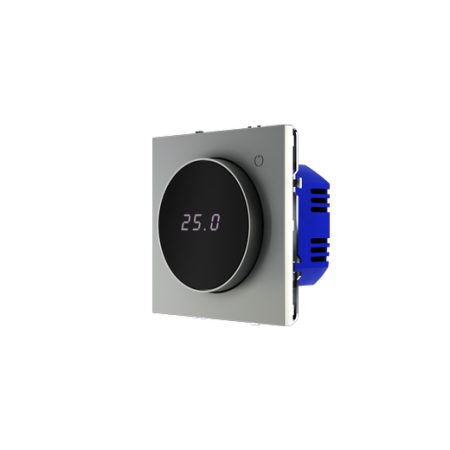 Терморегулятор электронный Voltum S70 с индикацией и датчиком, для теплого пола, (сталь)